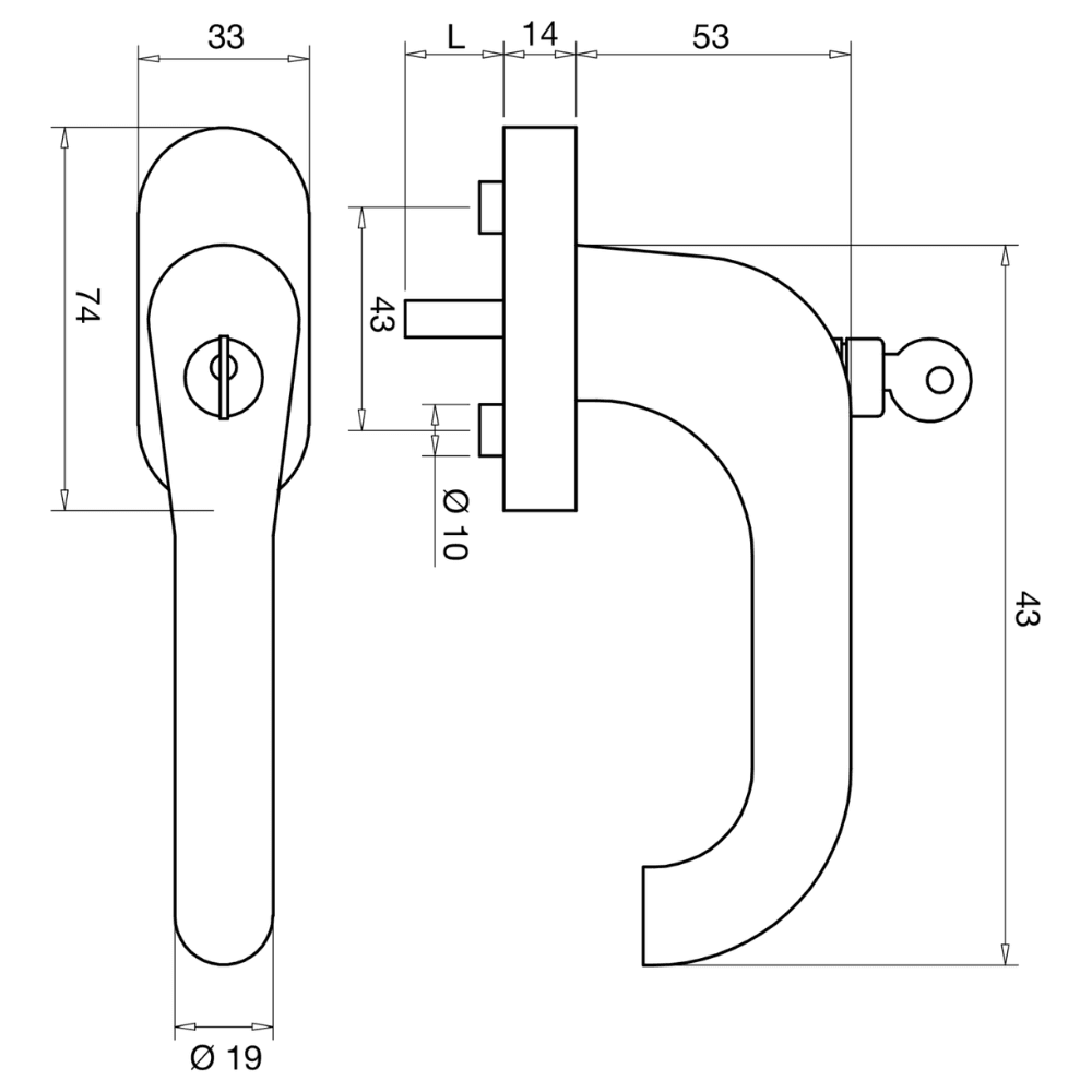 FGS Edelstahl U-Form abschließbar