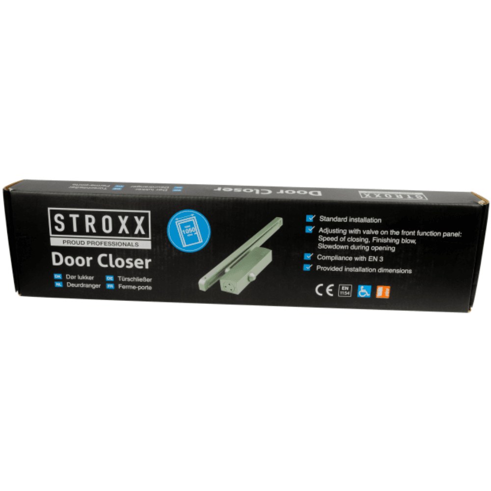Samozamykacz STROXX z szyną ślizgową srebrny 2