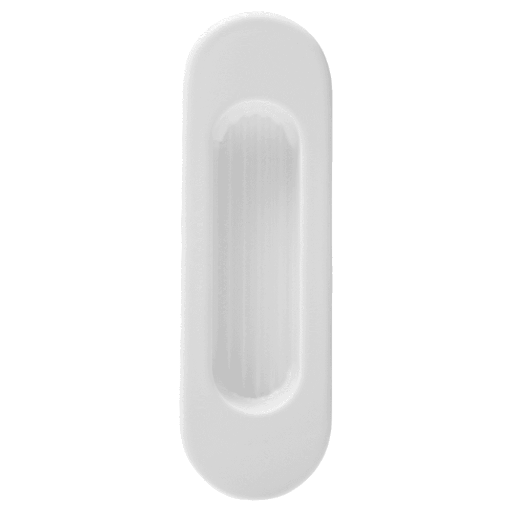 blaugelb Schiebetürmuschel oval 110x34 mm weiß